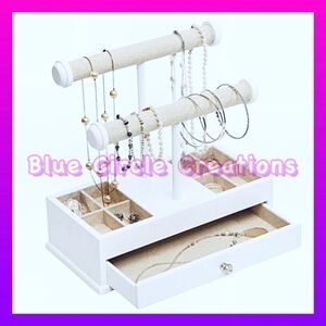 Cynthia Rowley White Wooden Jewelry Box/Organizer